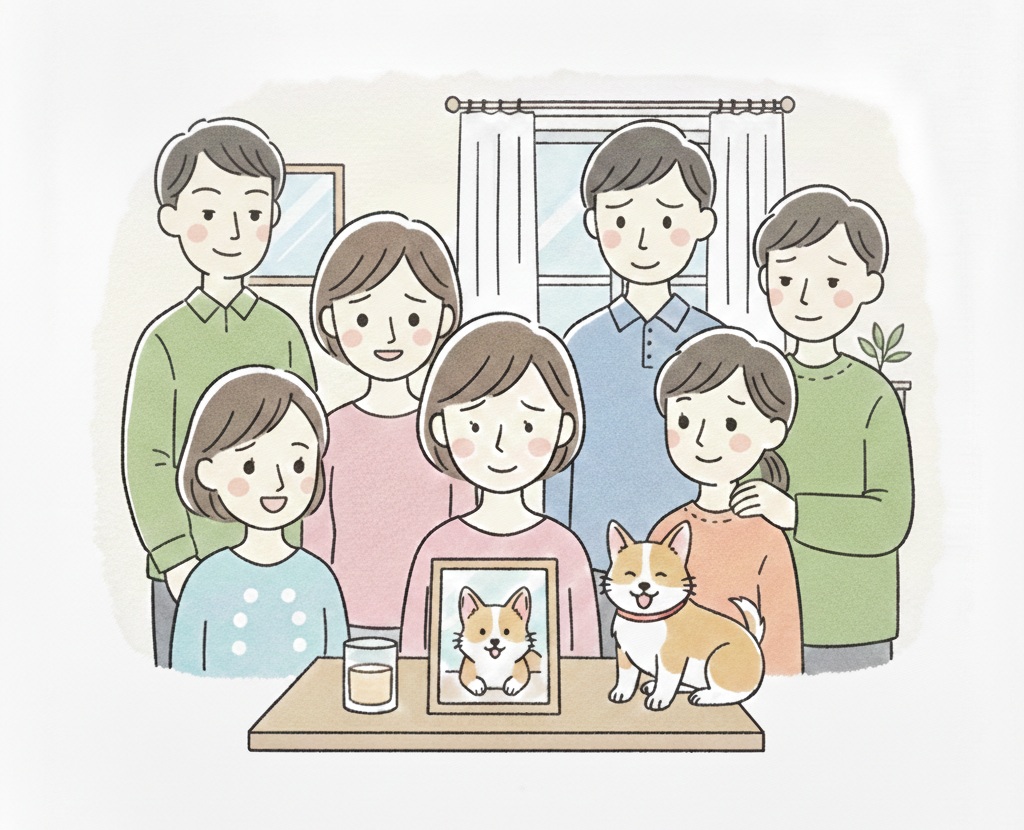 優しい表情で寄り添う友人たち